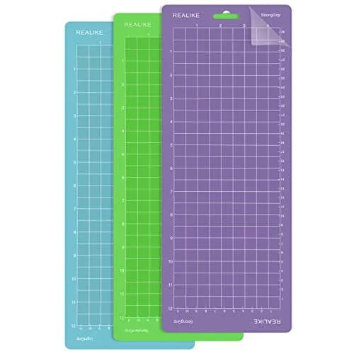 REALIKE Cutting Mat for Cricut Joy 4.5x12 inch (3 Mats) | StandardGrip, LightGrip, StrongGrip Adhesive Craft Mats thumbnail 1