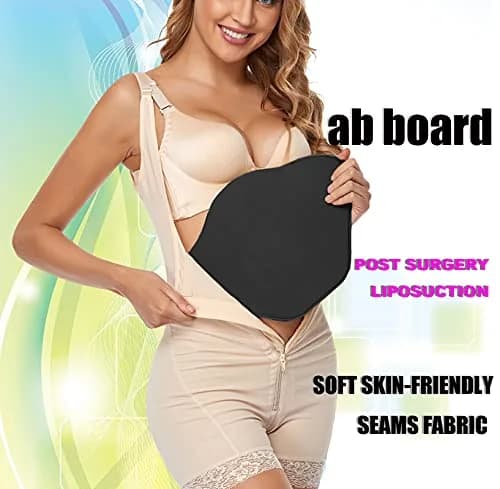 Moolida Post Surgery Abdominal Board for Liposuction & Tummy Tucks | Black, One Size thumbnail 2