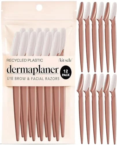 Kitsch Dermaplane Razor for Women Face – Terracotta, 12 Count | Gentle Exfoliation & Facial Hair Removal thumbnail 1