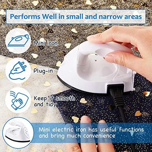 Honoson White Heat Pres | Mini Craft Iron with Charging Base, 10x6x7cm, Portable DIY Tool thumbnail 6