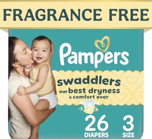 Pampers Swaddlers Diapers Size 3 (7-13 kg) | Pediatrician Recommended for Sensitive Skin thumbnail 1