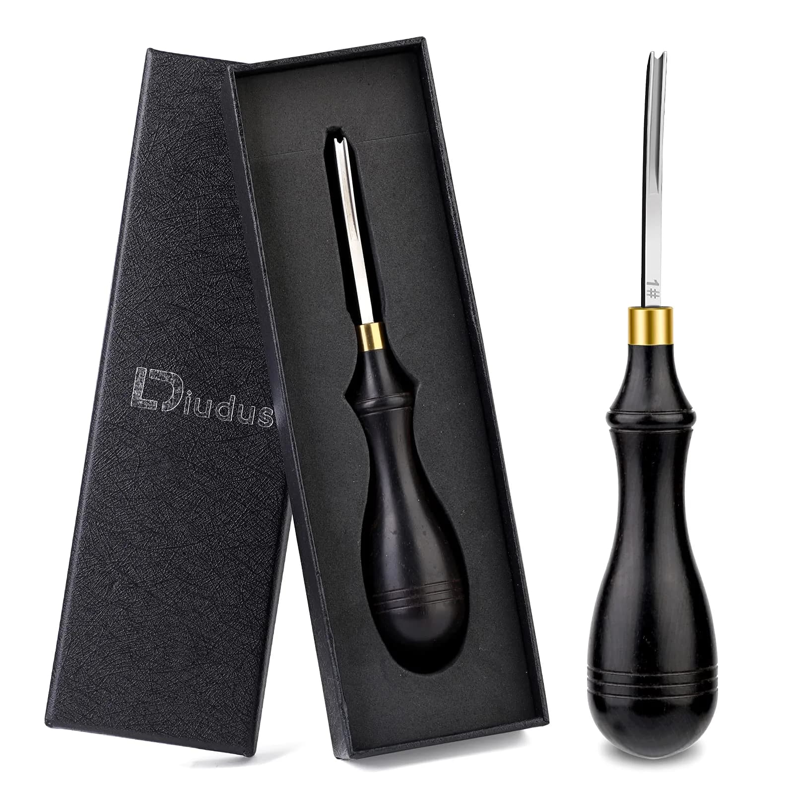 DIUDUS Leather Edge Beveler Tool 0.6mm | Professional Leathercraft Beveler for Edging & Skiving — 2.25mm / 1#