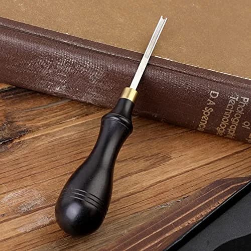 DIUDUS Leather Edge Beveler 2.25mm (1#) with Wood Handle | Essential Leather Crafting Tool for Smooth Edges thumbnail 4