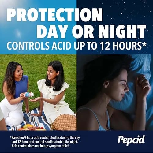 Pepcid AC Maximum Strength Heartburn Relief Tablets 75 ct | Famotidine 20mg Acid Reducer thumbnail 5