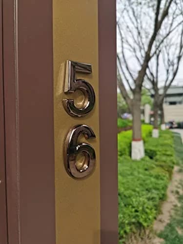 HopeWan Black Mailbox Numbers 7cm (2.75 inch) Pack of 10 | Self-Adhesive Waterproof ABS Plastic thumbnail 4