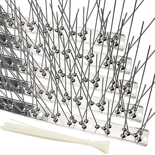 aushucu Stainless Steel Bird Spikes 3.35m (11 Feet) | 10-Piece Set for Roofs & Fences thumbnail 1