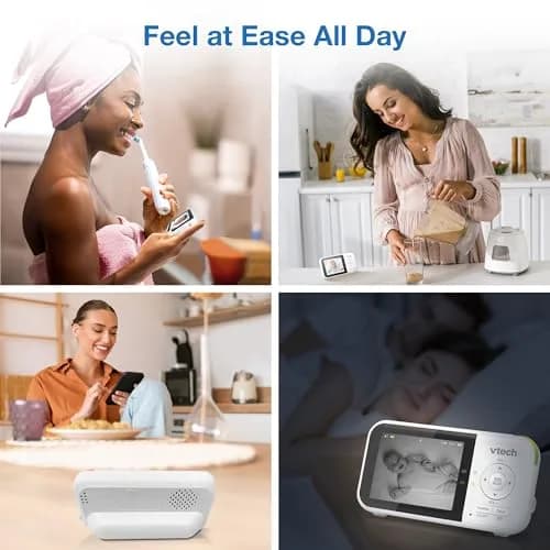 VTech VM819 Baby Monitor with 2.8-Inch LCD Screen | No WiFi, 1000ft Range, Night Vision, Two-Way Talk, Temperature Sensor, Sound-Activated Screen, Lullabies thumbnail 4