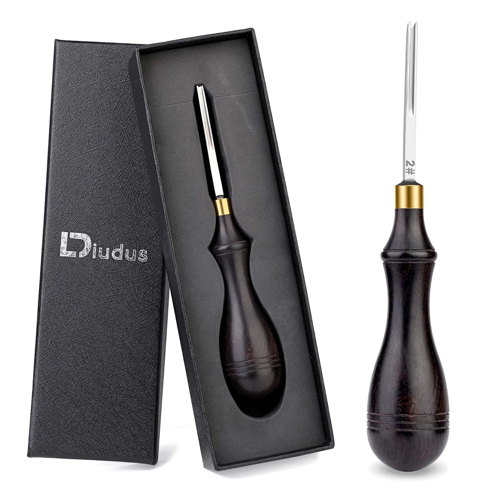 DIUDUS Leather Edge Beveler Tool 0.6mm | Professional Leathercraft Beveler for Edging & Skiving — 1.8 mm