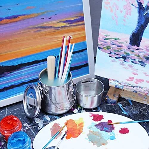 MyLifeUNIT Airtight Stainless Steel Paint Brush Cleaner 23.7 oz | Leak-proof, Durable & Portable thumbnail 6