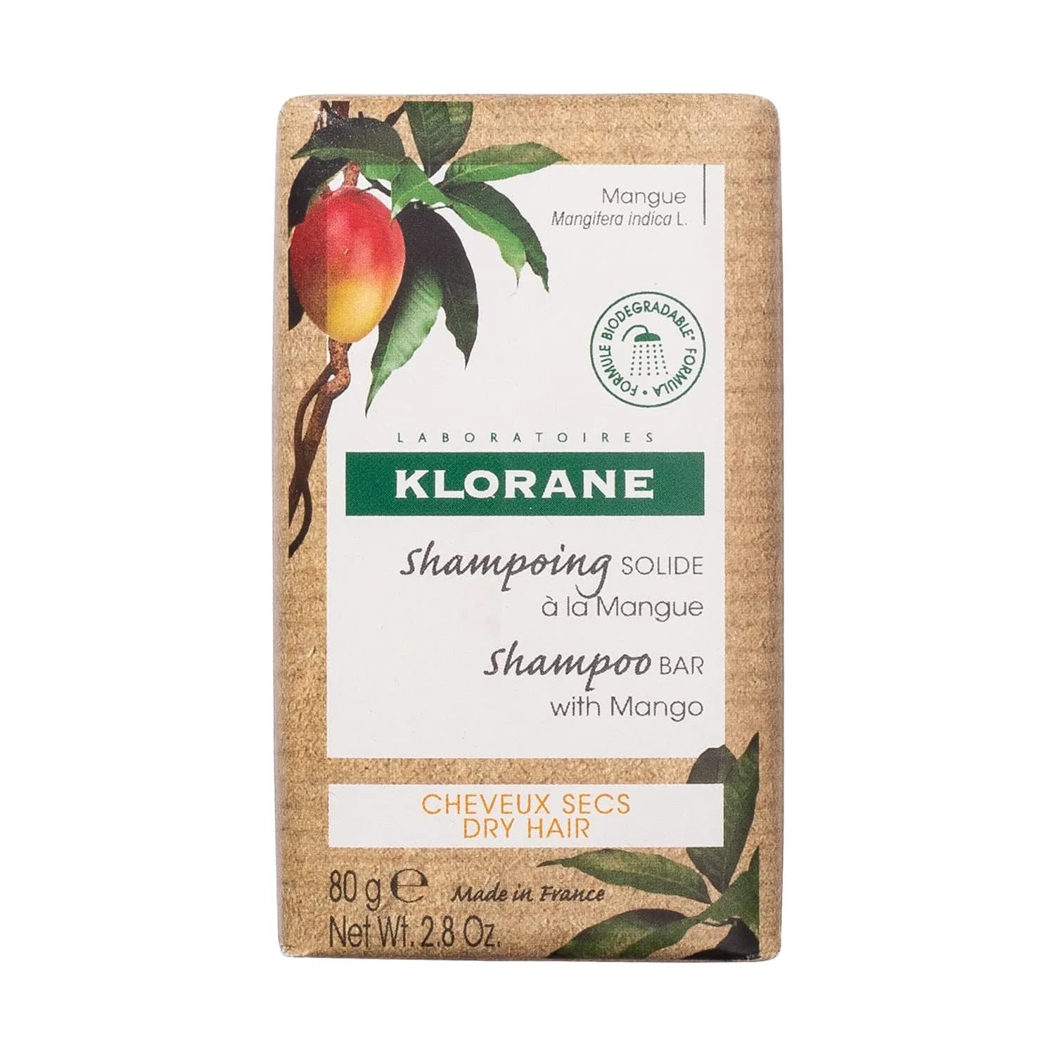 Klorane Nourishing Shampoo Bar with Mango 2.8 Oz | Deeply Nourishes & Hydrates Dry Hair — multicolor