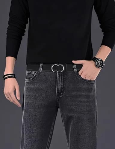 Civantiya Men's Ratchet Belt Leather Belt 36-42" | Perfect Fit with Auto-Lock (Black Style 01, 1.38" Wide) thumbnail 5