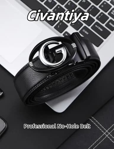 Civantiya Men's Ratchet Belt Leather Belt Adjustable for Men Gift 1 3/8-Inch | Perfect Fit & Urban Style thumbnail 8