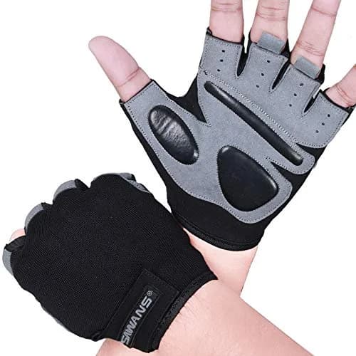 SAWANS Fitness Workout Gloves for Men Women | Breathable, Wrist Support & Padded Grip (M, Short Wrist) thumbnail 1