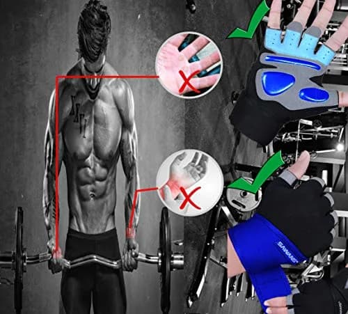 SAWANS Fitness Workout Gloves Gym Weight Lifting Gloves for Men Women Breathable Wrist Support M thumbnail 4
