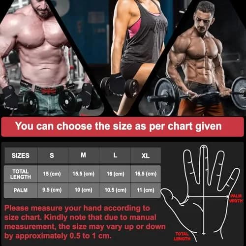 SAWANS Fitness Workout Gloves Gym Weight Lifting Gloves for Men Women Breathable Wrist Support M thumbnail 6