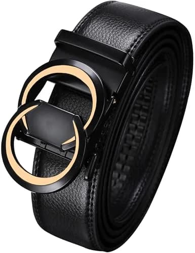 Civantiya Men's Ratchet Belt Leather Belt Adjustable for Men Gift 1 3/8 in (3.49 cm) | Perfect Fit & Urban Style thumbnail 1