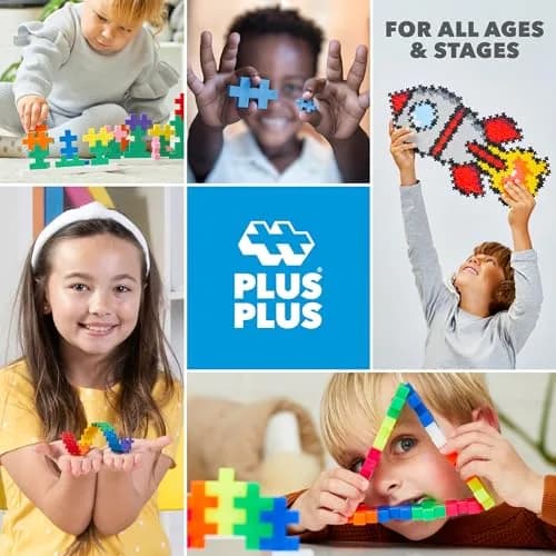 PLUS PLUS Travel Case, 100 Piece Basic Mix | Mini Waffle Blocks for Kids thumbnail 6
