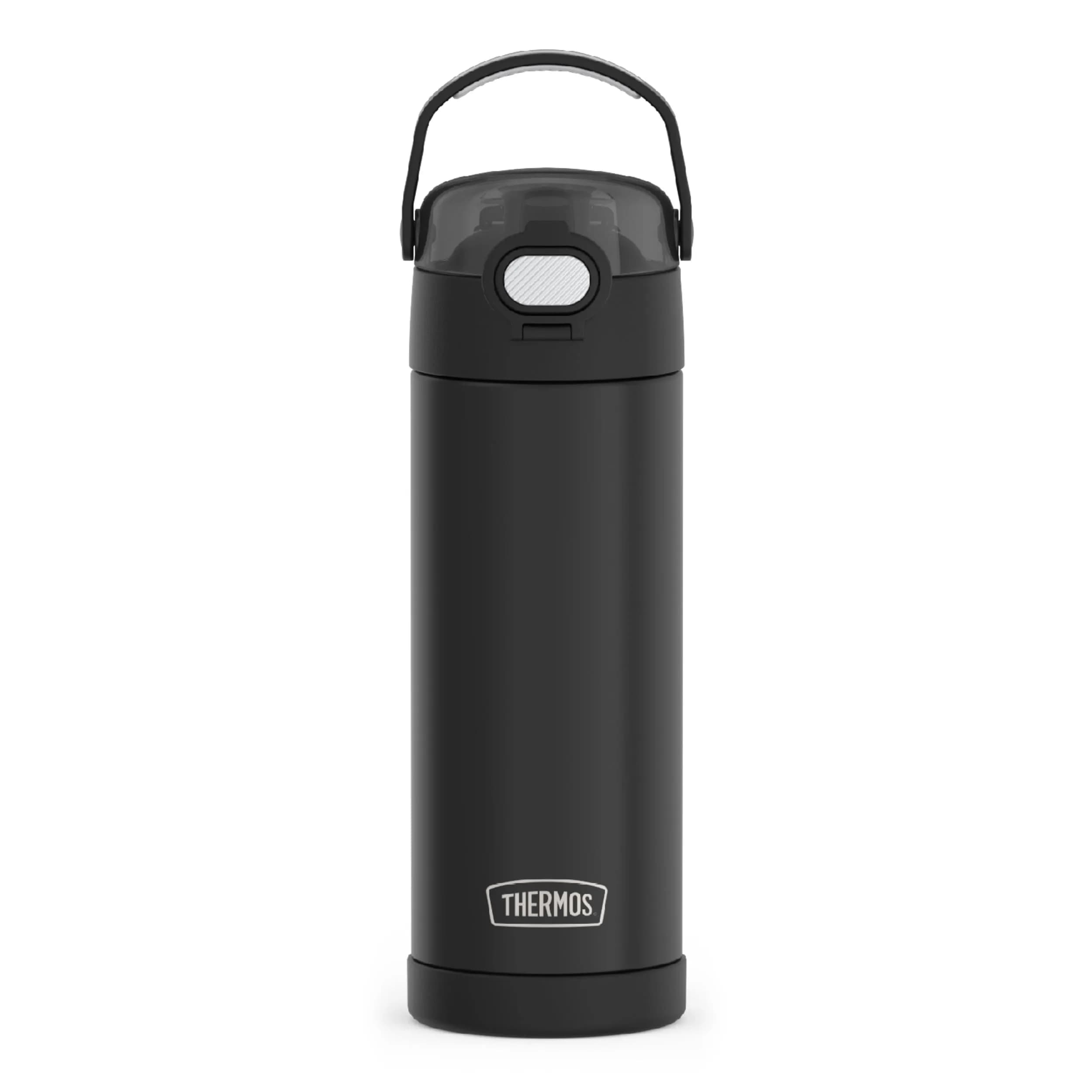 THERMOS FUNTAINER Water Bottle with Spout, 16oz (473ml) | Keeps Drinks Cold for 12 Hours — Matte Black