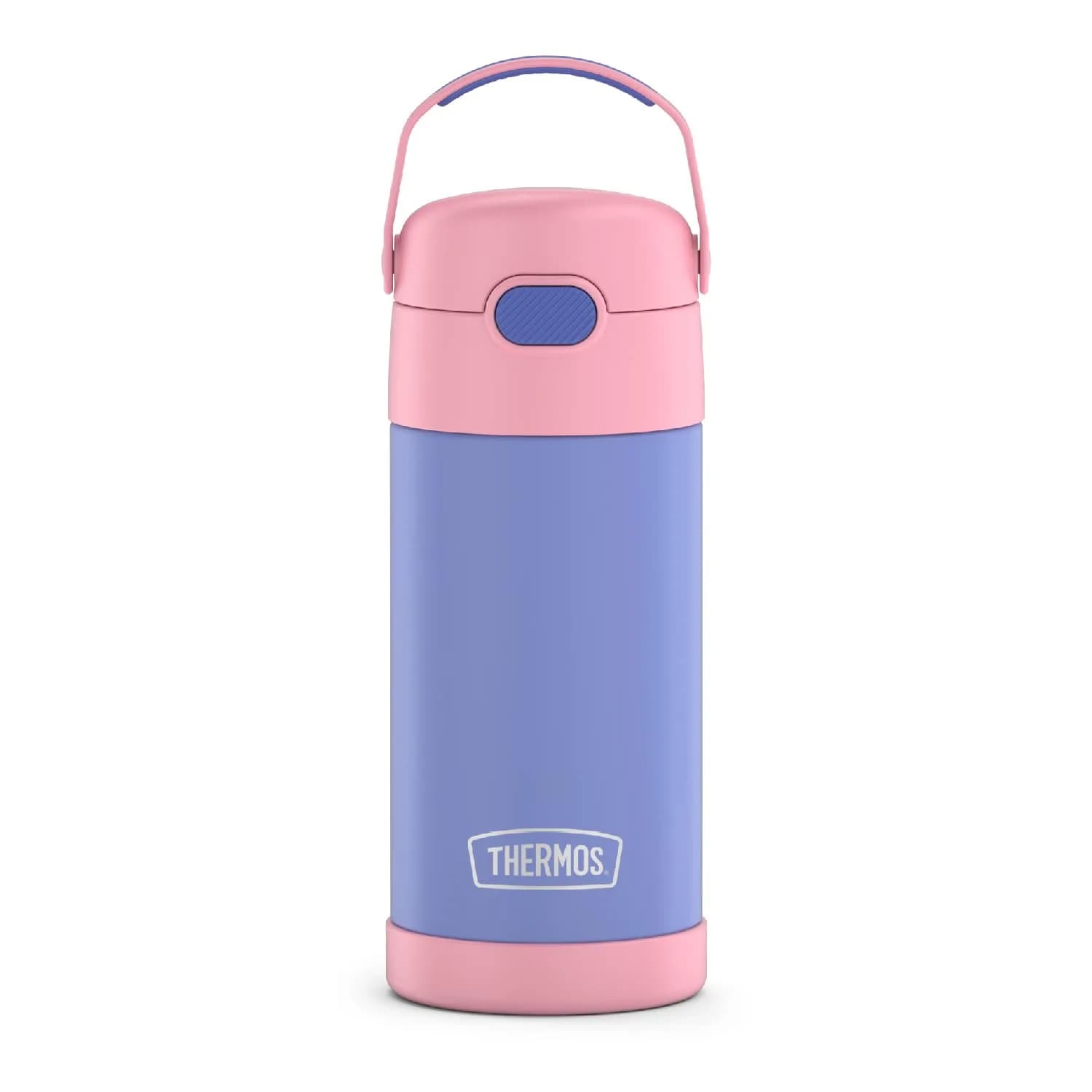 THERMOS FUNTAINER Water Bottle with Straw, 12oz (355ml) | Keeps Drinks Cold Up to 12 Hours — Purple/Pink