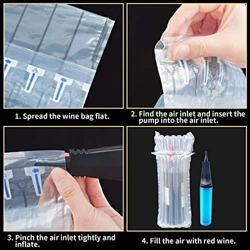 Conilly Inflatable Wine Bottle Travel Protector Bags 20 Packs (16.75 x 9.5 inches) | Reusable Packaging Air Cushions thumbnail 5