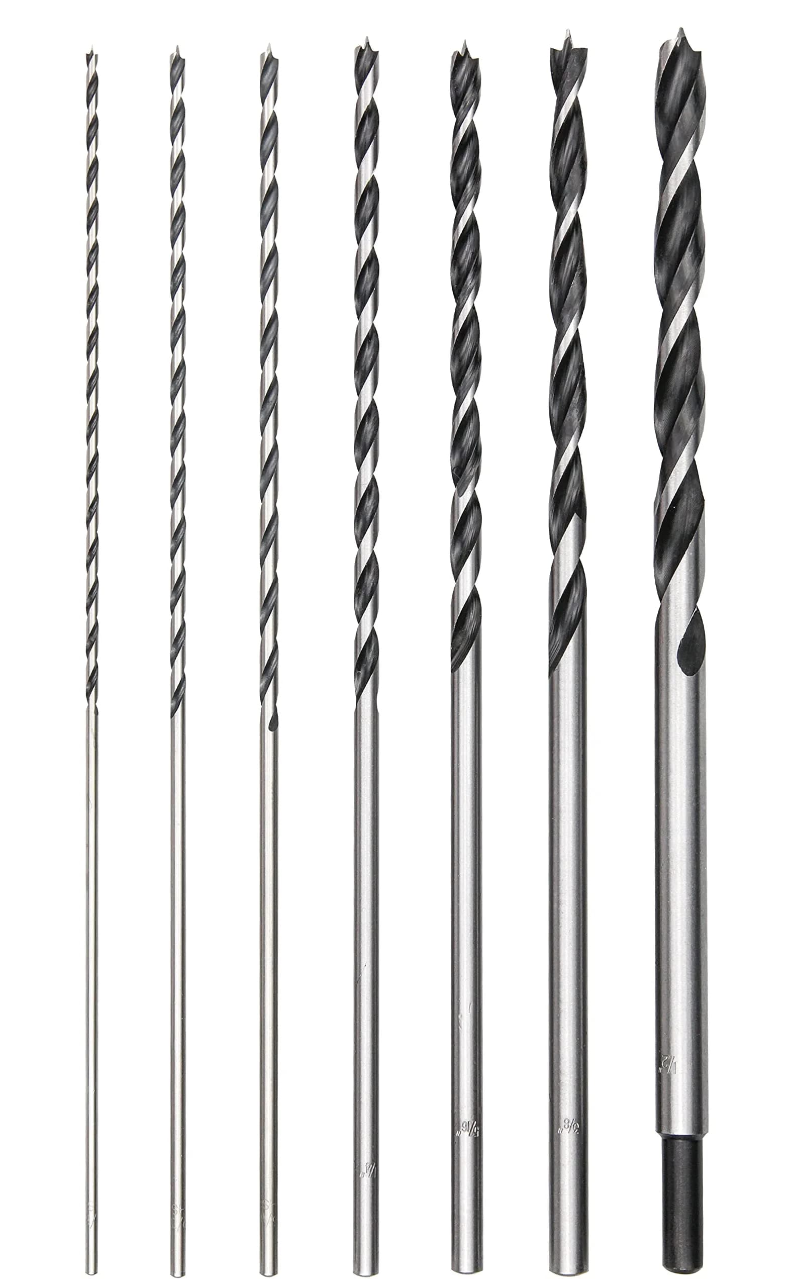 wesleydrill Extra Long Brad Point Drill Bit Set 12 inch (300mm) Carbon Steel | Woodworking Precision - main product image
