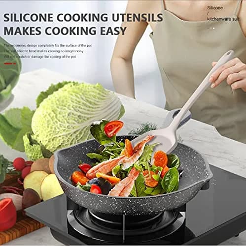 AOTHOD Silicone Cooking Utensils Set - Heat Resistant Kitchen Gadgets, BPA Free, Dishwasher Safe | 446°F thumbnail 7