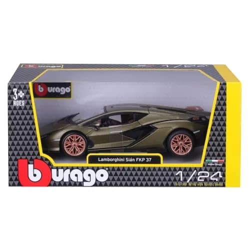 Bburago 1:24 Lamborghini Sián FKP 37 Die-Cast Model Car - Green | Detailed Collector's Item thumbnail 9