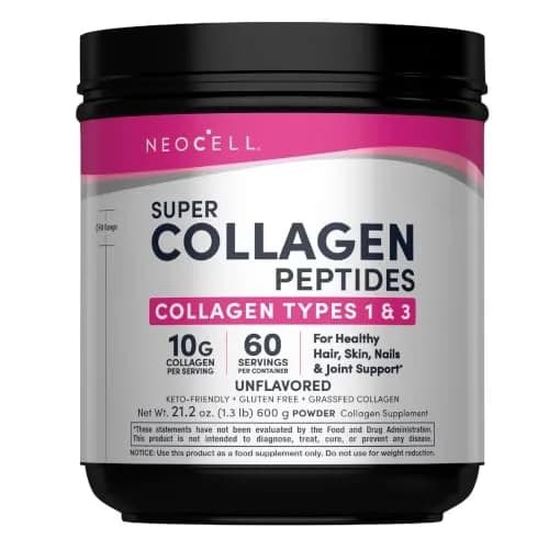 NeoCell Grassfed Collagen Peptides Powder 603g (21.2 oz) | Types 1 & 3 for Hair, Skin, Nails & Joints thumbnail 1