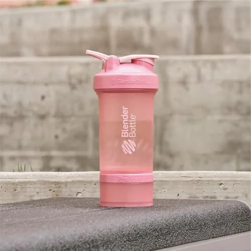 BlenderBottle ProStak Shaker Bottle with Pill Organizer, 621 ml (22 oz) Rose Pink | Leak-Proof & BPA-Free thumbnail 6