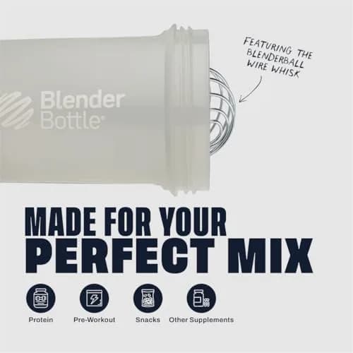 BlenderBottle ProStak Shaker Bottle with Pill Organizer & Storage Jars 710ml (24 oz) Smoke Grey | Leak-Proof, BPA-Free, Dishwasher Safe thumbnail 4