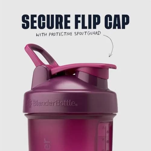 BlenderBottle ProStak Shaker Bottle with Pill Organizer & Storage Jars 650ml (22 oz) Plum | Leak-Proof Mixing System thumbnail 3