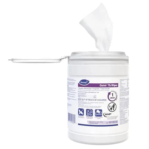 Oxivir Tb Disinfectant Wipes, Accelerated Hydrogen Peroxide Cleaner, Unscented, 640 Wipes (160 Wipes x 4 Canisters) | EPA Registered Disinfectant for Surfaces thumbnail 3