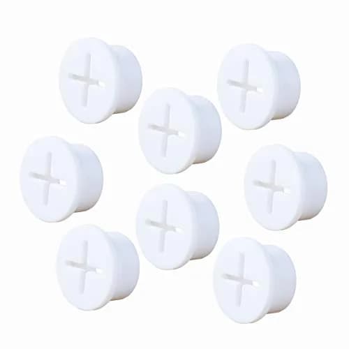 Keenkee 8 Pack Cable Cord Grommets 3/4 Inch Flexible White Silicone Rubber | For Desk and Furniture Wire Management thumbnail 1