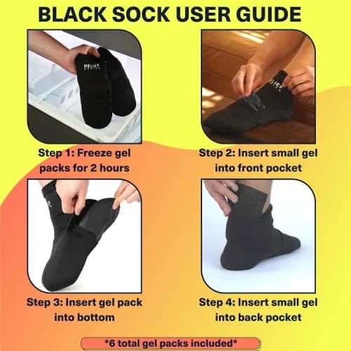 CTR BAND Relief Genius Cold Therapy Socks with Reusable Gel Ice Packs - Large (1 Pair) | Foot Pain & Inflammation Relief thumbnail 7