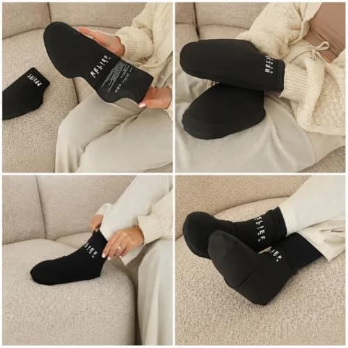 CTR BAND Relief Genius Cold Therapy Socks with Reusable Gel Ice Packs - Large (1 Pair) | Foot Pain & Inflammation Relief thumbnail 9
