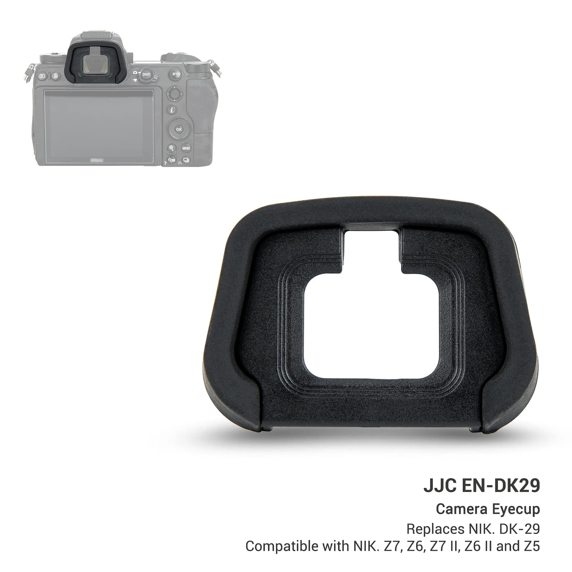 JJC DK-29 Eyepiece Eyecup for Nikon Z7 II Z7 Z6 III Z6 II Z6 Z5, 2-Pack | Soft Silicone Extended Viewfinder Replace Nikon DK-29 Rubber Eye Cup thumbnail 7