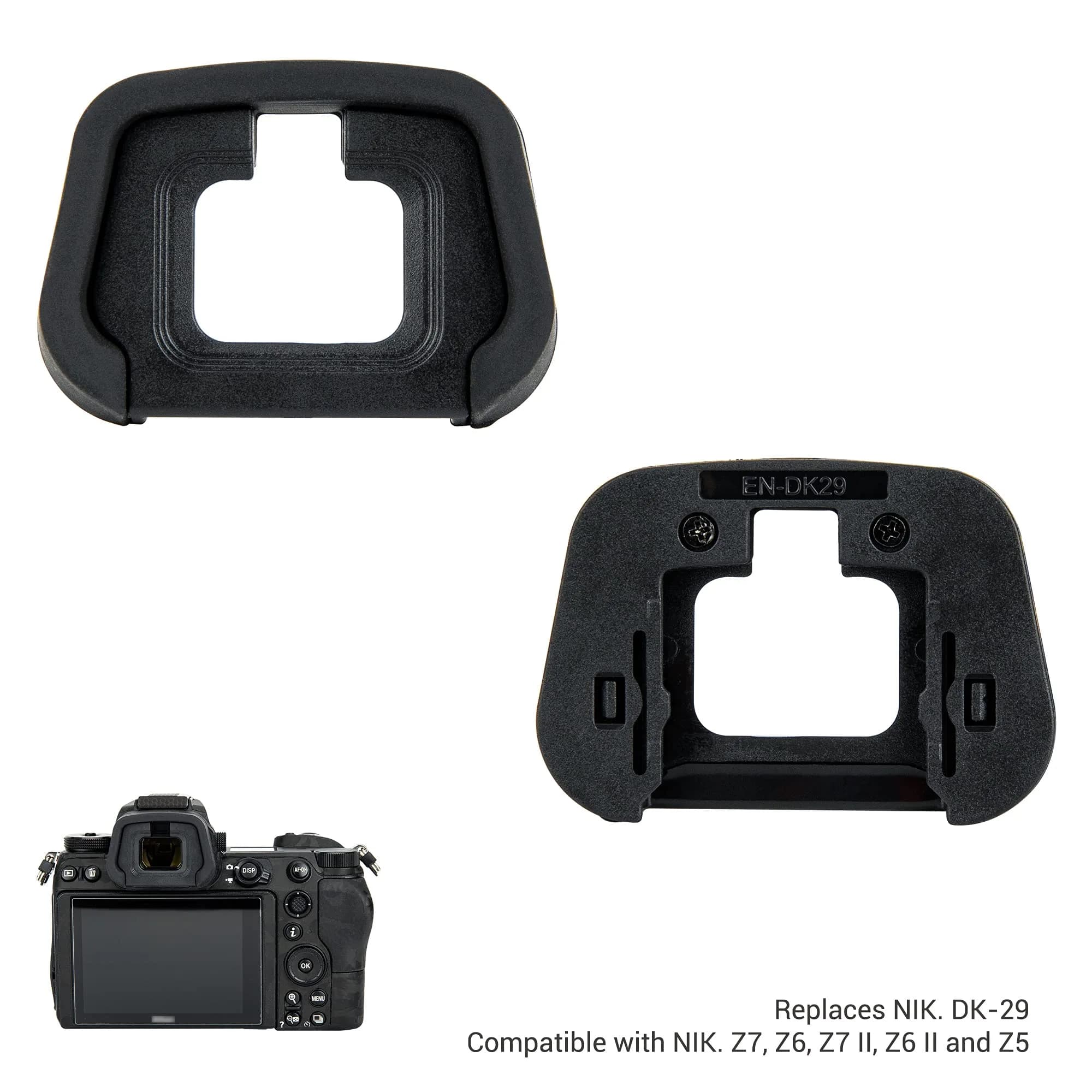 JJC DK-29 Eyepiece Eyecup for Nikon Z7 II Z7 Z6 III Z6 II Z6 Z5, 2-Pack | Soft Silicone Extended Viewfinder Replace Nikon DK-29 Rubber Eye Cup thumbnail 3