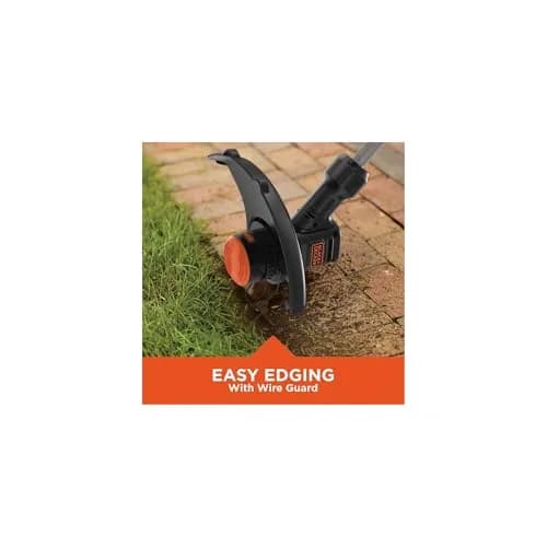 BLACK+DECKER String Trimmer and Weed Wacker, 13-Inch, 4 Amp, Lightweight, Orange & Black thumbnail 5