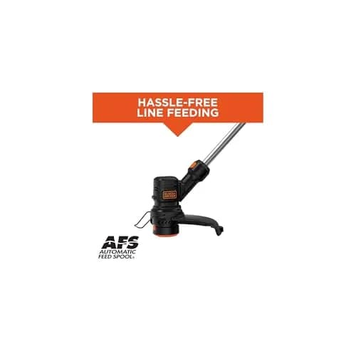 BLACK+DECKER String Trimmer and Weed Wacker, 13-Inch, 4 Amp, Lightweight, Orange & Black thumbnail 4