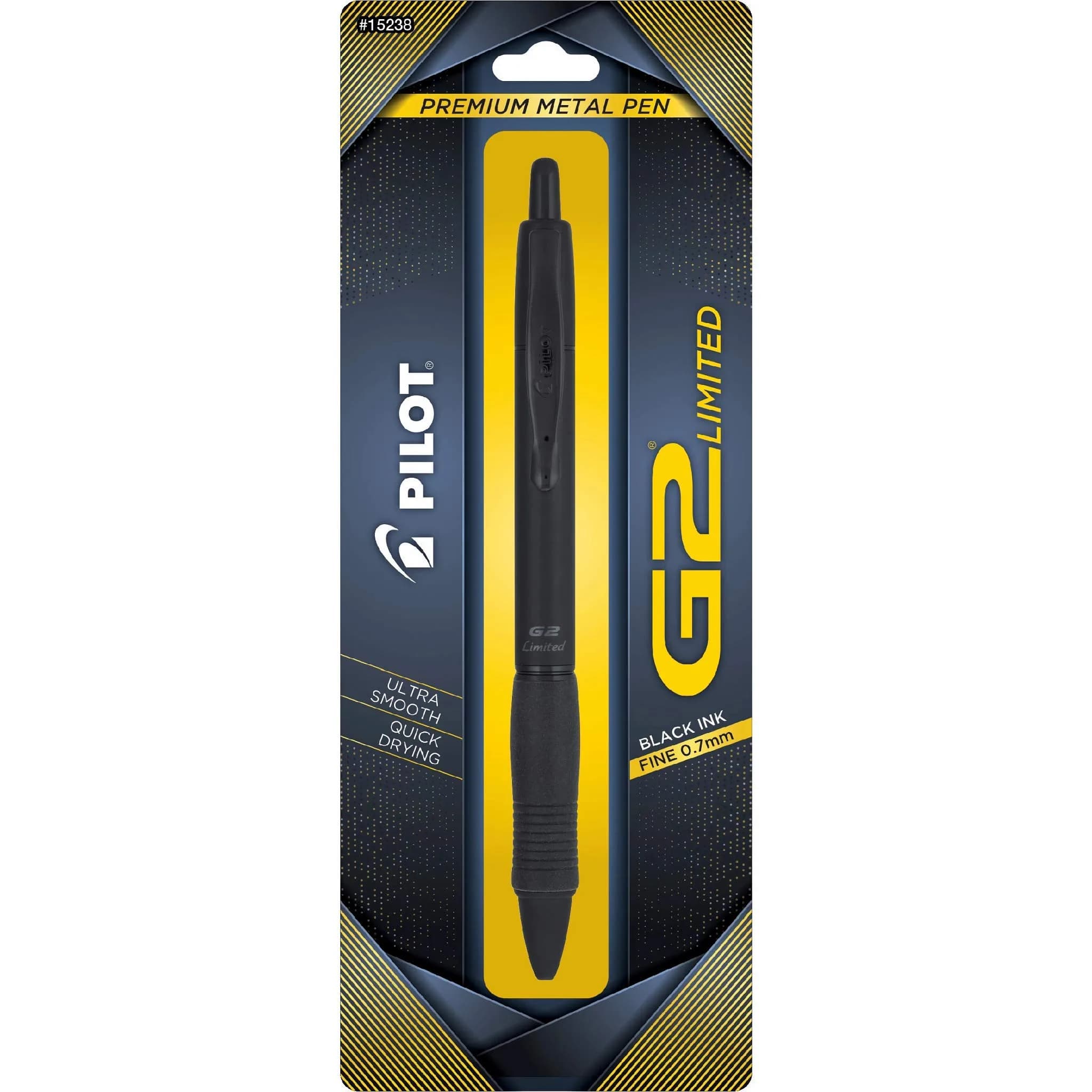 PILOT G2 Limited Gel Pen, Fine Point 0.7mm, Black Ink, Single Pen | Smooth Writing for Students & Professionals - main product image