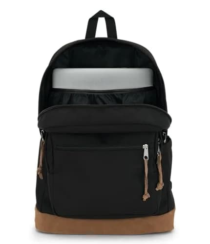 JanSport Right Pack Backpack - Durable Daypack with Padded 15" Laptop Sleeve, Spacious Main Compartment & Water Bottle Pocket - Black thumbnail 5