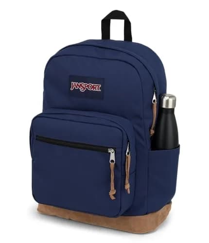 JanSport Right Pack Backpack - Durable Daypack with Padded 15" Laptop Sleeve, Spacious Main Compartment & Water Bottle Pocket - Navy thumbnail 3