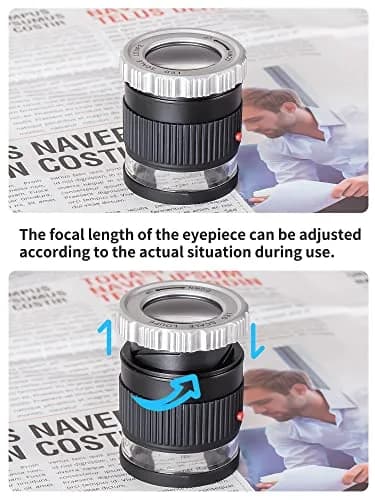 JARLINK 30X Adjustable Focal 3 LED Jewelers Loupe Magnifier, Black | Precision Jewelry & Coin Inspection thumbnail 3