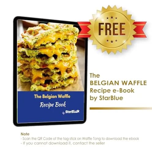 StarBlue Mini Waffle Tongs 8 Inches (20.3 cm) | Heat-Resistant Silicone & Nylon Serving Tongs with Lock thumbnail 3