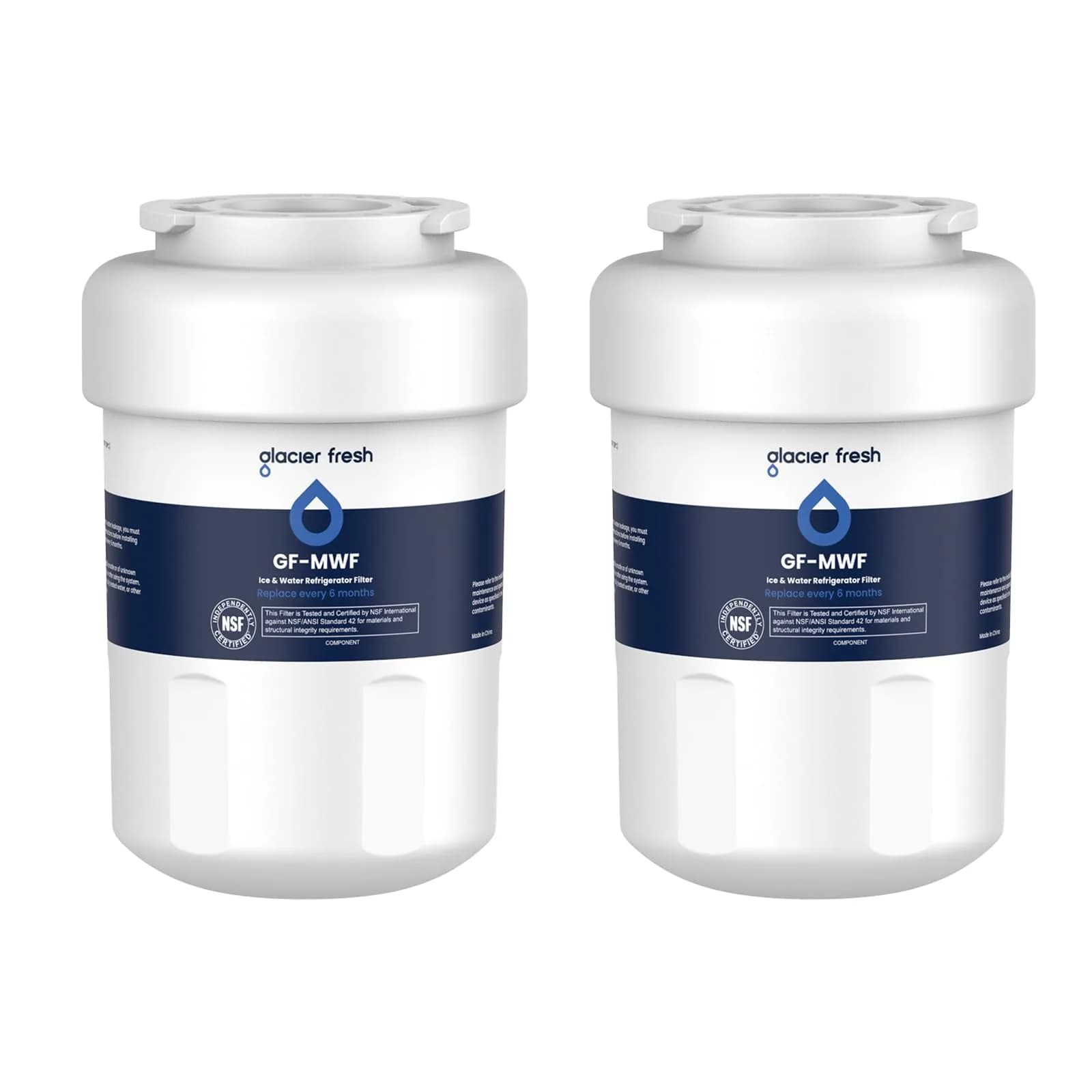 GLACIER FRESH MWF Refrigerator Water Filter 3-Pack | NSF Certified for Purer Water — White