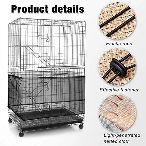 Shappy White Bird Cage Seed Catcher Net 200cm (78.7 Inch) | Keeps Cages Clean thumbnail 3