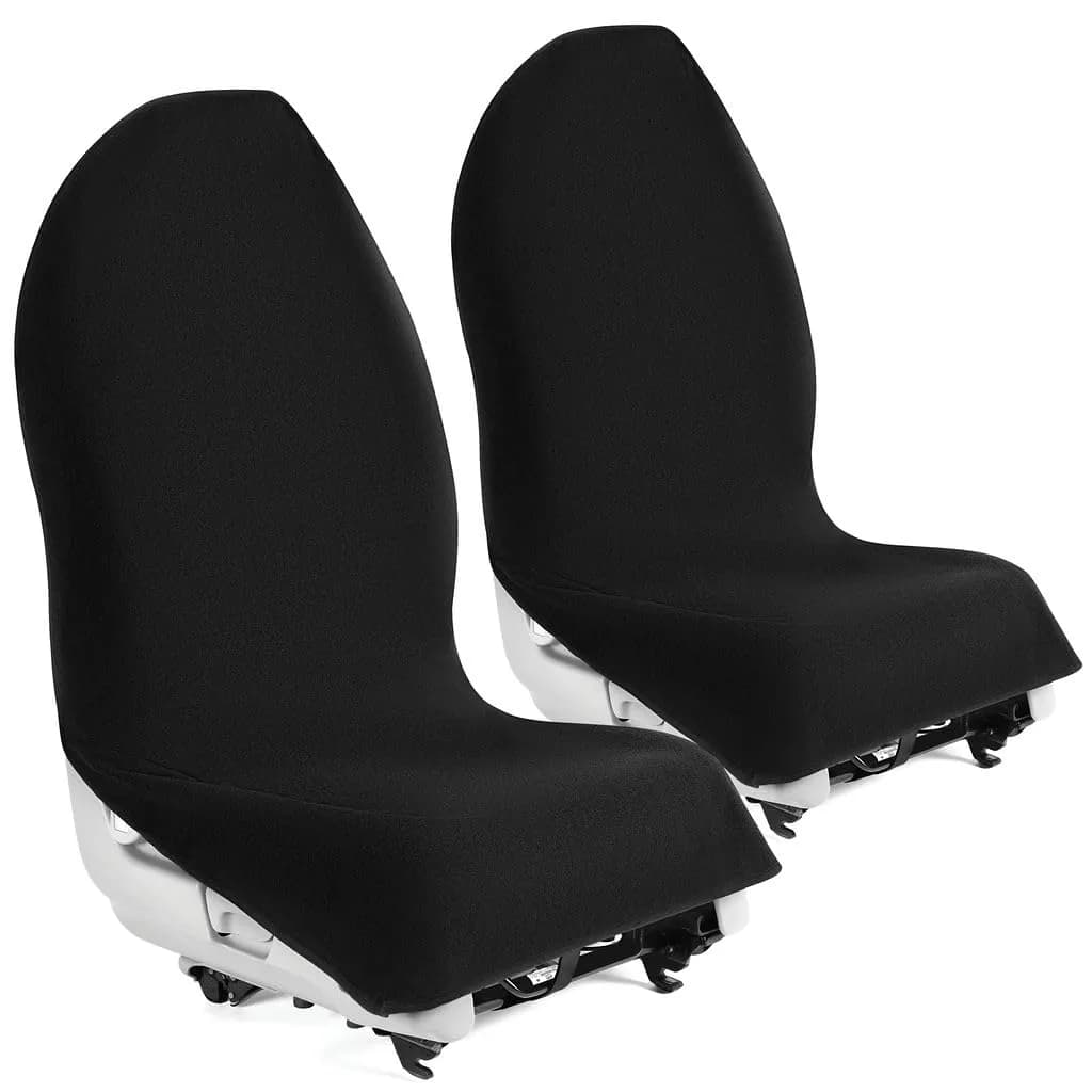lebogner Black 2 Pack Universal Fit Car Seat Towel Cover | Protects Seats from Sweat, Dirt & Pet Hair - main product image