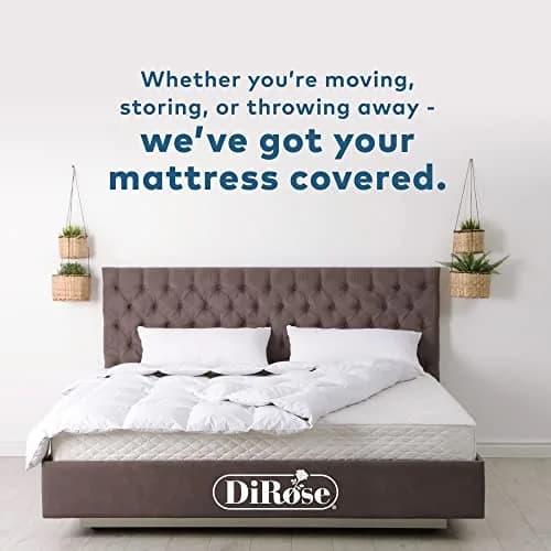 DiRose Clear Mattress Storage Bag Twin Size | Heavy Duty 3 Mil Waterproof Protector (2-Pack, 39"x12"x92") thumbnail 7
