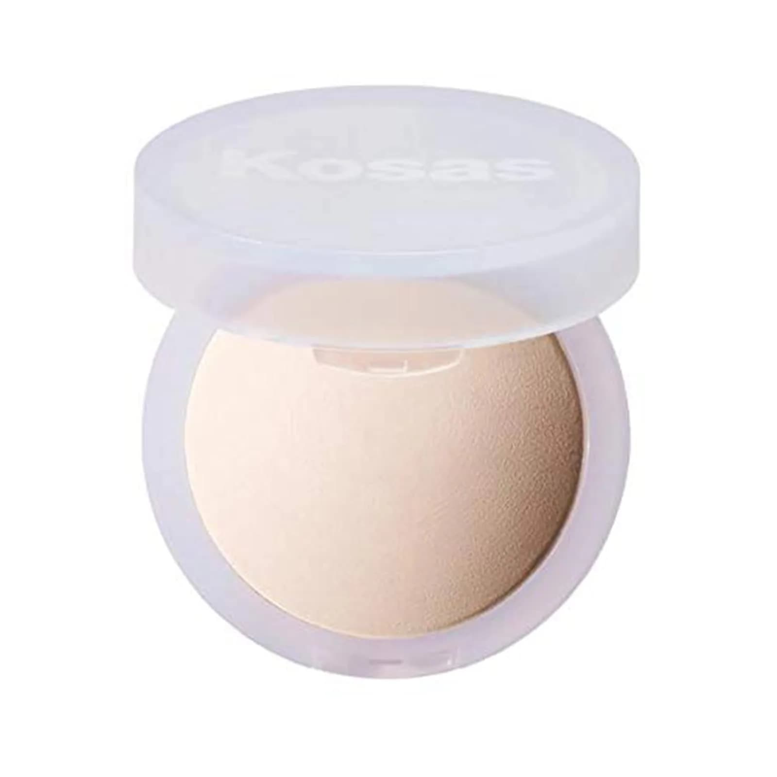 Kosas Cloud Set Pressed Setting Powder Feathery (0.3 oz / 8.5 g) | Shine Control for Natural Matte Finish — Airy (Sheer Very Light Porcelain) / 0.
