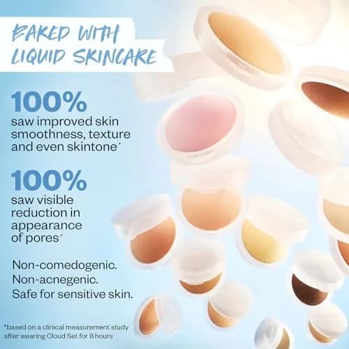Kosas Cloud Set Baked Setting Powder Airy (0.3 oz / 8.5 g) | Translucent Pressed Powder for Shine Control thumbnail 5